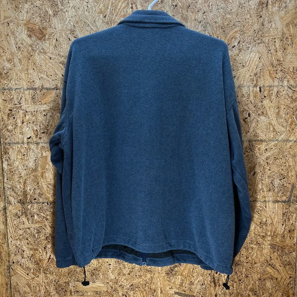 Columbia Polyester Viscose Blue-Gray Solid Long Sleeve Fleece Jacket Mens XXL - Picture 2 of 5